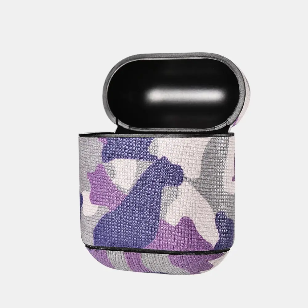 

Натуральная камуфляжная кожаный чехол защитный чехол для Airpods кожи Аксессуары для Apple Airpods зарядным устройством Airpods кожаный чехол
