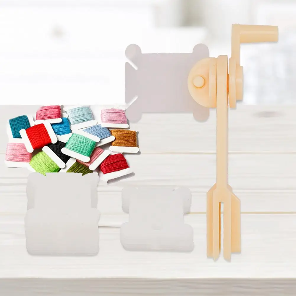 1 шт. намотка для ниток и 100 пластиковых нитей катушки пластина вышивки крестом