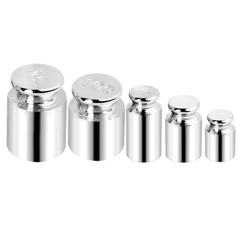 

5pcs/set Precision Calibration Set Chrome Plating Scale Weights Set 1g 2g 5g 10g 20g Grams For Home Tools
