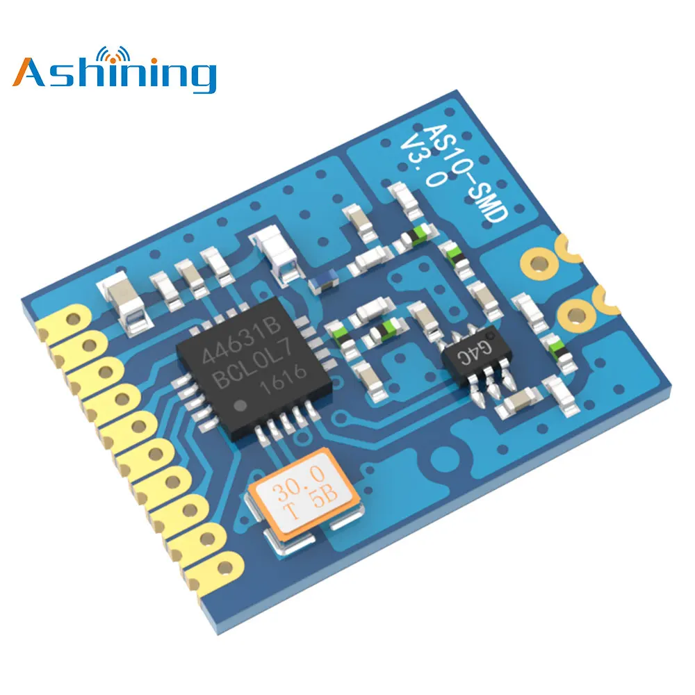 Ashразумная версия 433 МГц SI4463 2 км Smd 20 дБм 100 мВт Rf SPI AS10-SMD порт беспроводной передатчик и модуль приемника