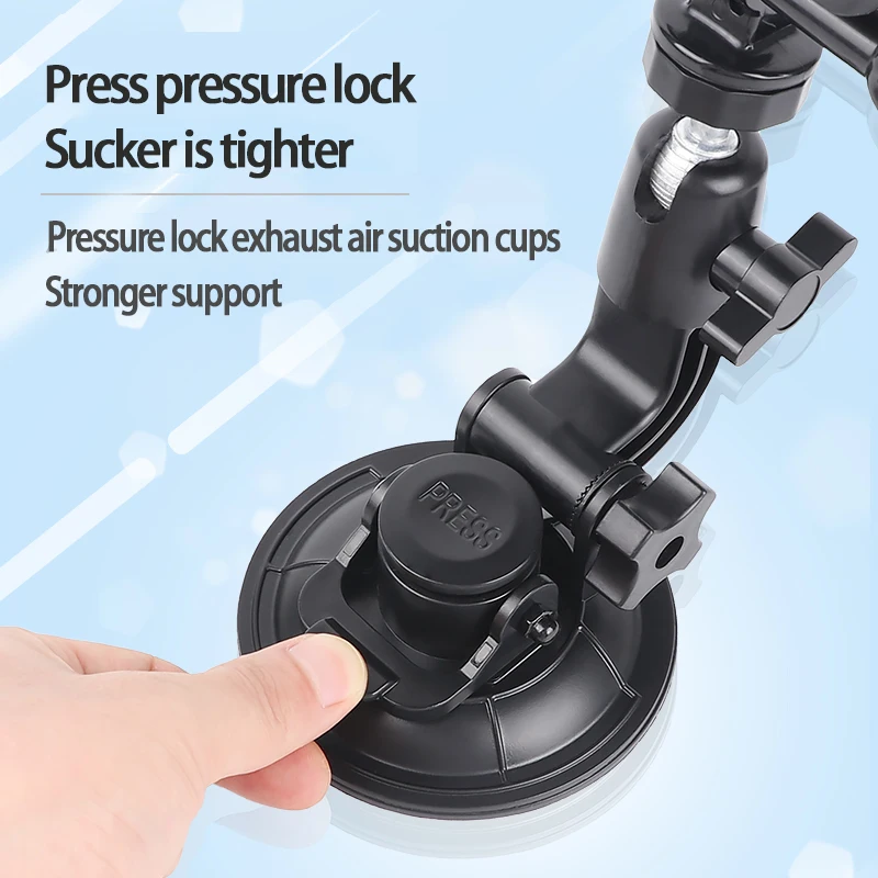gravity car holder suction cup adjustable universal phone holder adapter for gopro 10 9 8 insta360 osmo action sjcam camera gps free global shipping