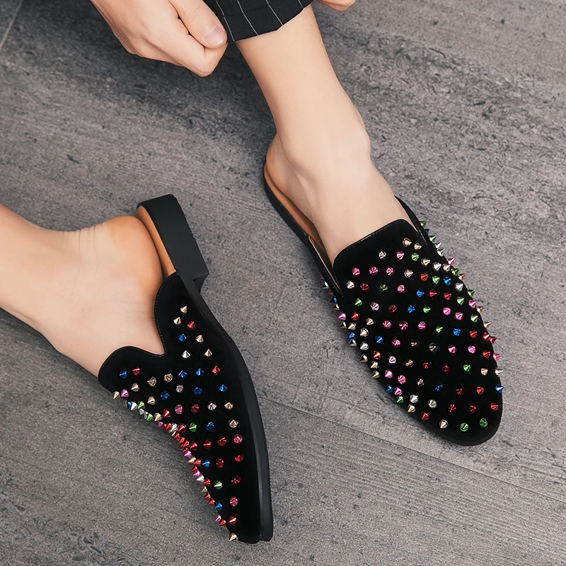 Туфли мужские с шипами Нескользящие классические для вечерние Ринок и клубов