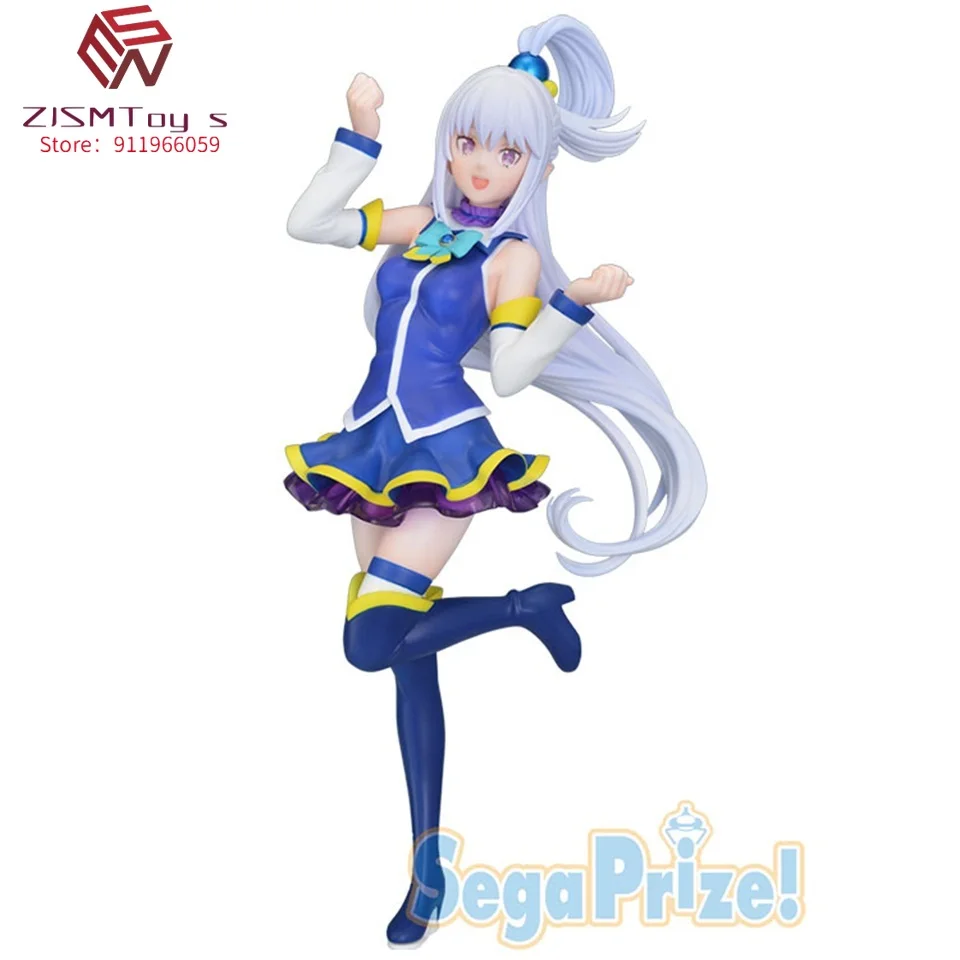 

Free shipping Sega LPM Anime KonoSuba with Re:Zero Aqua Cos Emilia PVC Action Figure Cute Girls Figurine Model Toys