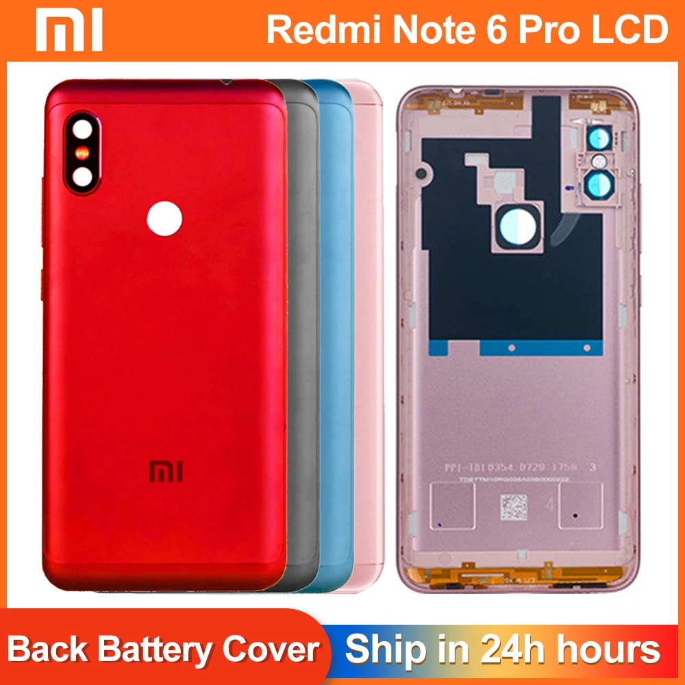 Новая задняя крышка батарейного отсека для Xiaomi Redmi Note 6 Pro Global запасные части