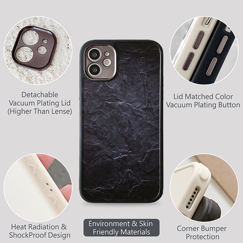

Tobebest Marble Plating Camera Protection Lid Anti-knock Phone Cases for iphone 12 11 pro max X XS XR 8 Plus 12mini Matte Cover