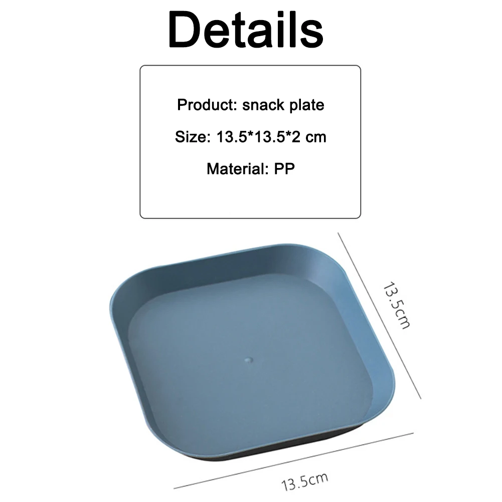 

5pcs Plastic Fruit Plates Snack Plate Easy To Clean Kitchen Dining Living Room For Home Fruit Plate Kitchen Accessories