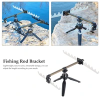 portable retractable fishing rod tripod stand holder foldable stable luminous adopting ptz design fishing rod bracket
