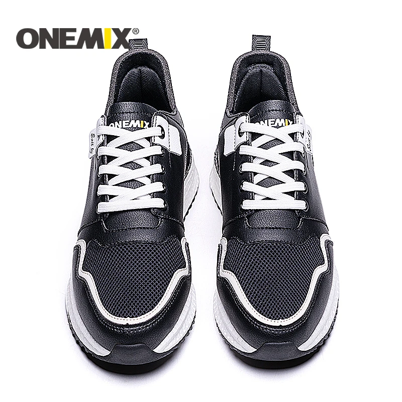 ONEMIX светильник обувь для бега по дорогам мужские кожаные кроссовки Мужская