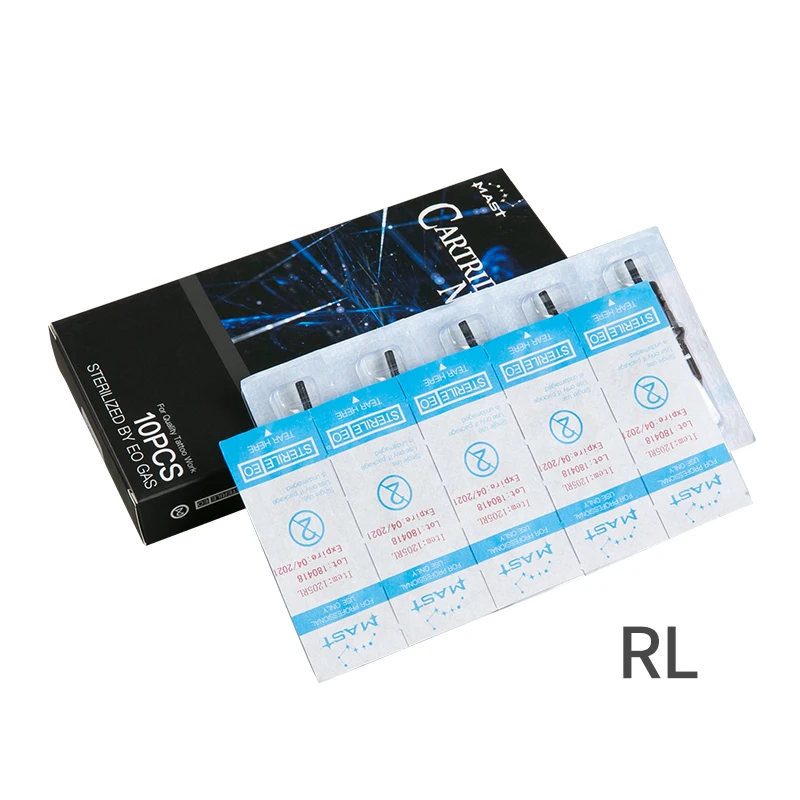 10 шт одноразовые Перманентный макияж стерильные татуировки картридж иглы RL