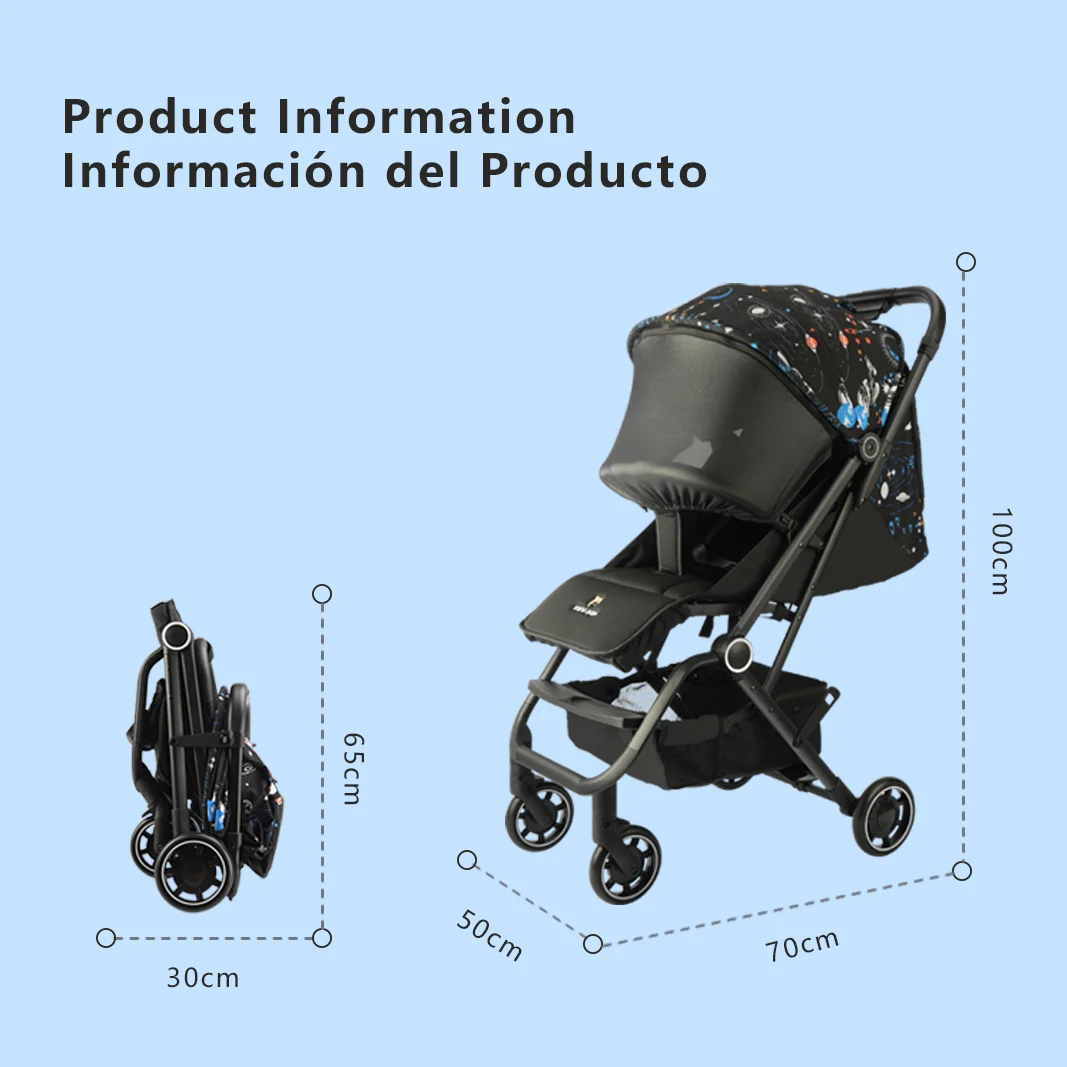 Детская коляска роскошная Складная компактная Легкая | Мать и ребенок