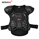 Детский армированный жилет WOSAWE для мотокросса, защита всего тела, нагрудная защита для позвоночника, для езды на мотоцикле и роликах