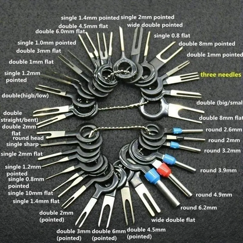 41 шт./компл. для извлечения разъемов инструмент удаления клемм автомобильных