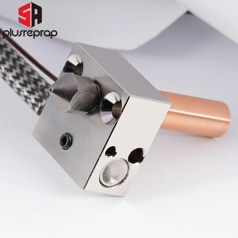 5APlus CR10 Алюминиевый/Медный блок с покрытием из латуни для нагревательного блока Ender 3 CR10 Ender3 V2 3D-принтер Экструдер Горячая головка Mk8 с соплами.