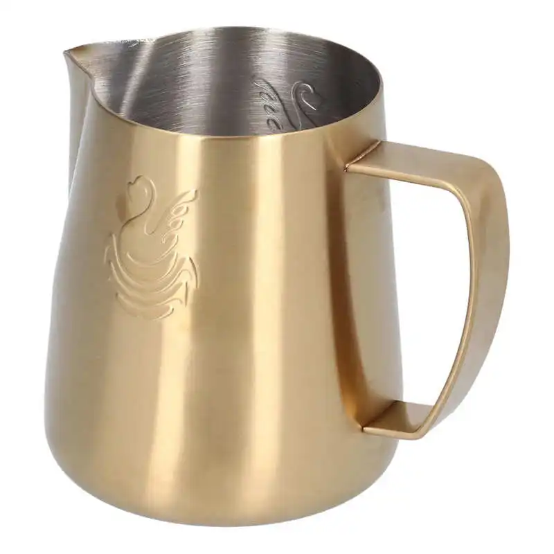 

400ml 600ml Stainless Steel Frothing Pitcher Mocha Milk Frothing Coffee Jug Cup with Swan Pattern for Home Use