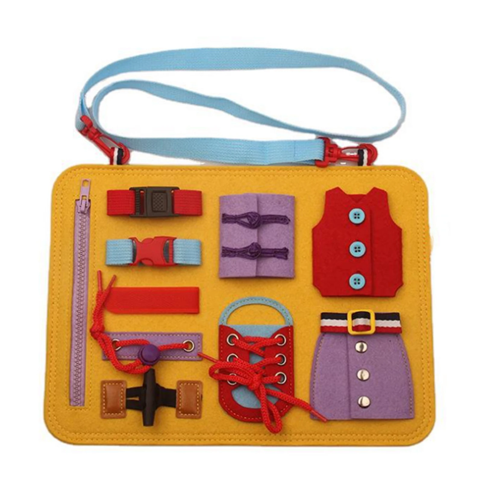 

Busy Board Buckle Shoes Lace Dressing Skills Airplane Sensory Board Toy