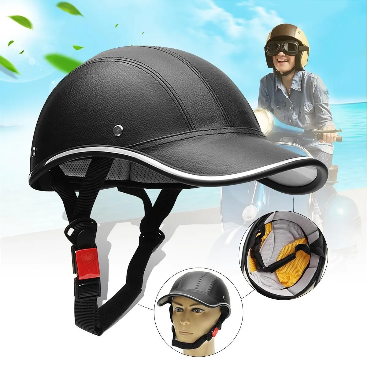 9 цветов мотоциклетный полушлем Регулируемый шлем для верховой езды защитный с