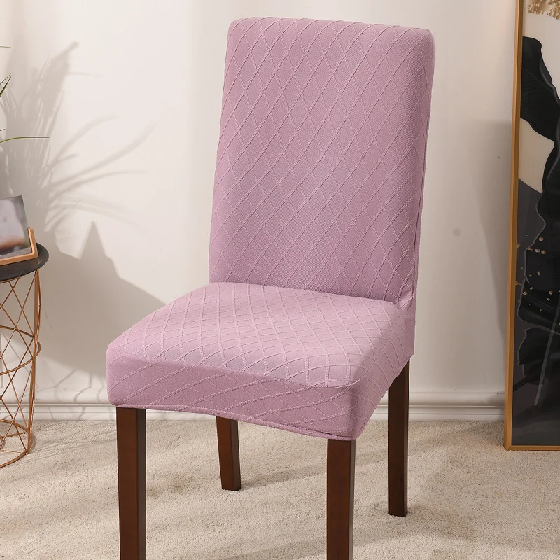 Жаккардовые простые Стрейчевые Чехлы для обеденных стульев съемные чехлы