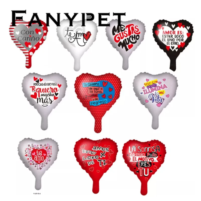 

50pcs 10inch Spanish TE AMO Heart Aluminium Foil Balloon Birthday Wedding Valentine's Day Party Decor Baloon Helium Globol