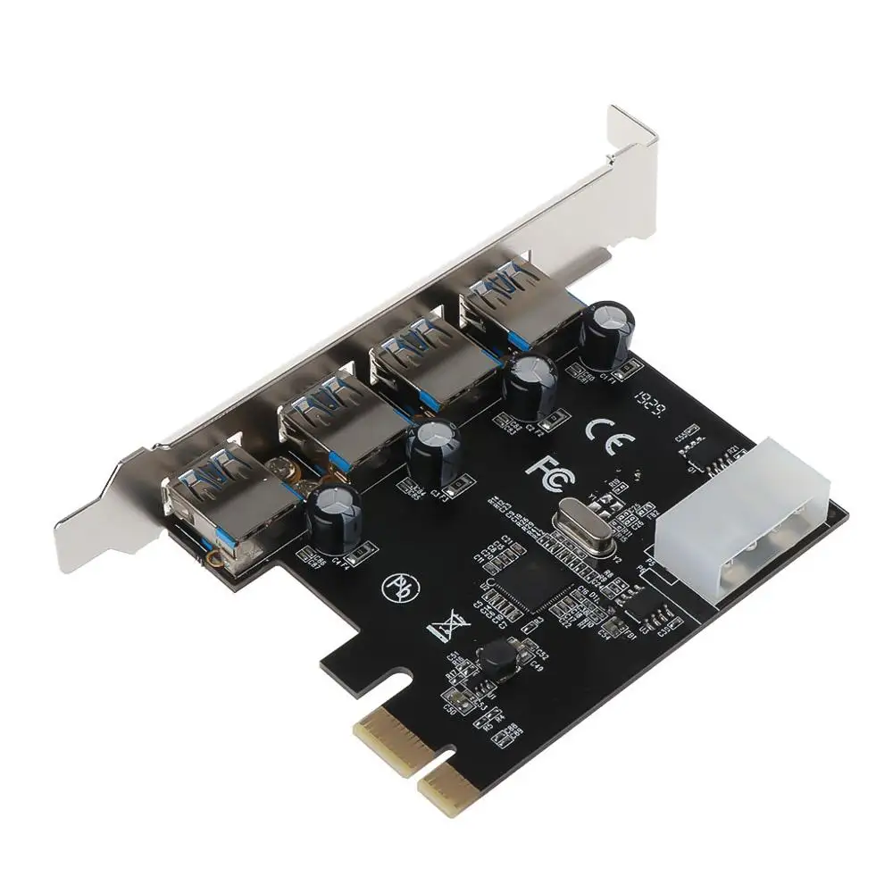 4 порта PCI E к USB 3 0 концентратор Express адаптер расширения карты 5 Гбит/с скорость для