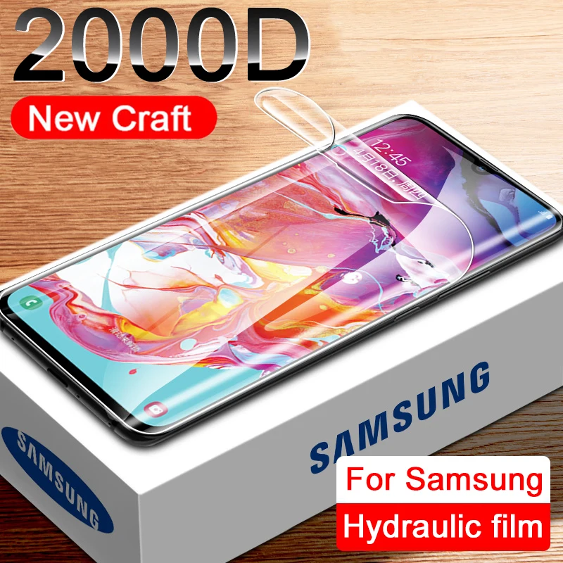 Защитная Гидрогелевая пленка для Samsung A40 A80 A90 A70 5G защитная S6 S7 edge A21S M10 M20 M30