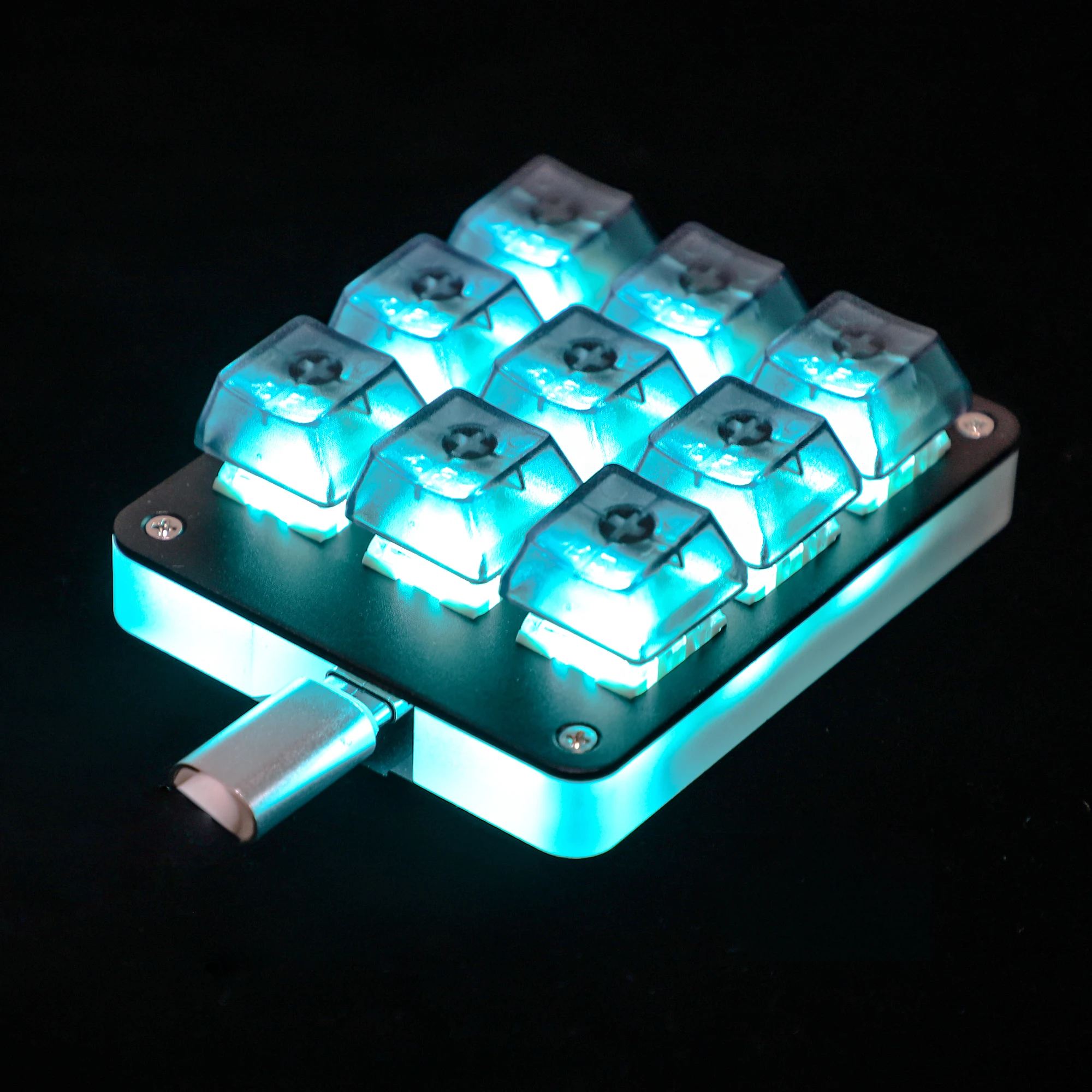 

9 Key CNC Aluminum QMK VIA Hotswap YMDK RGB Support Macro Type C MX Switches Mechanical Keyboard Numpad For Gaming Photoshop