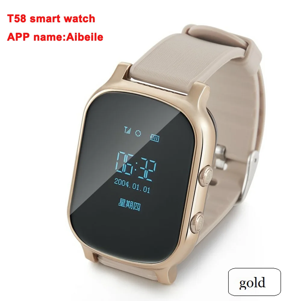 T58 gold T58 Смарт-часы gps Wifi смарт-трекер анти-потеря ребенка фитнес-трекер SOS детские умные часы студенческие Детские умные часы - Цвет: T58 gold