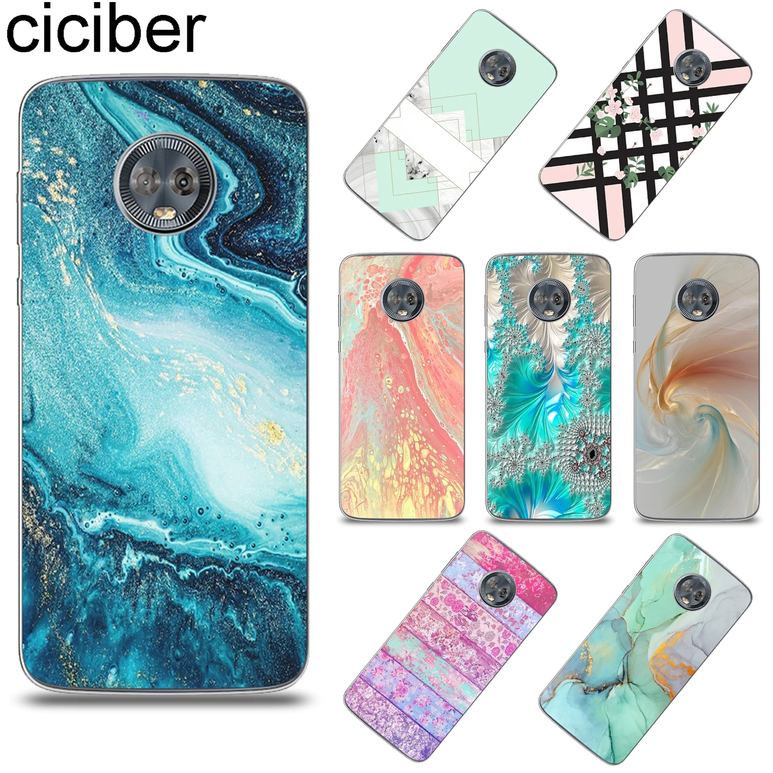 Роскошный Мраморный чехол для Motorola Moto G9 G10 G8 G20 G30 G40 G60 G100 G ONE E7 E6 Play Plus Power EU Edge S Fusion TPU