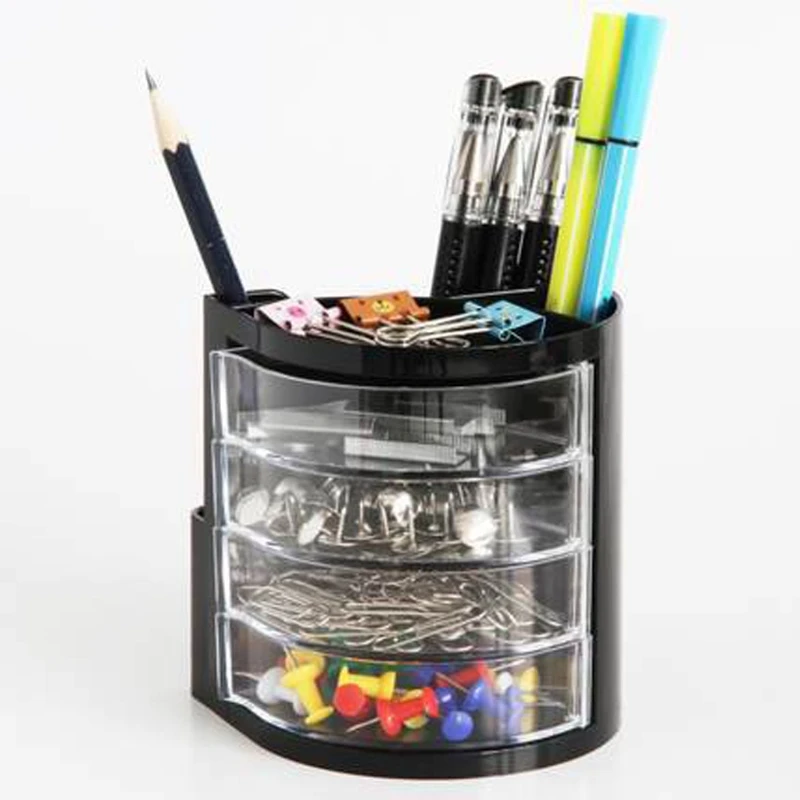 

Pen Pencil Holder Desktop Drawer Organizer Make Up Storage Box Office Staionery XXUC