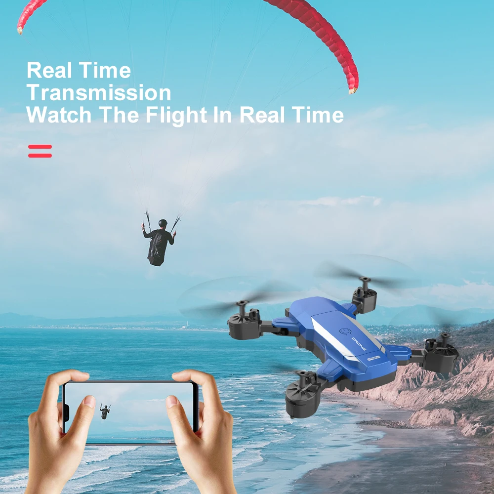 2020 Новый Радиоуправляемый Дрон 4k 5MP HD камера Wifi Fpv Вертолет синий и черный цвет