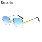 Солнцезащитные очки без оправы для мужчин и женщин UV-400, небольшие, прямоугольной формы, в стиле стимпанк, винтажные, классические, с защитой UV400, от ультрафиолета