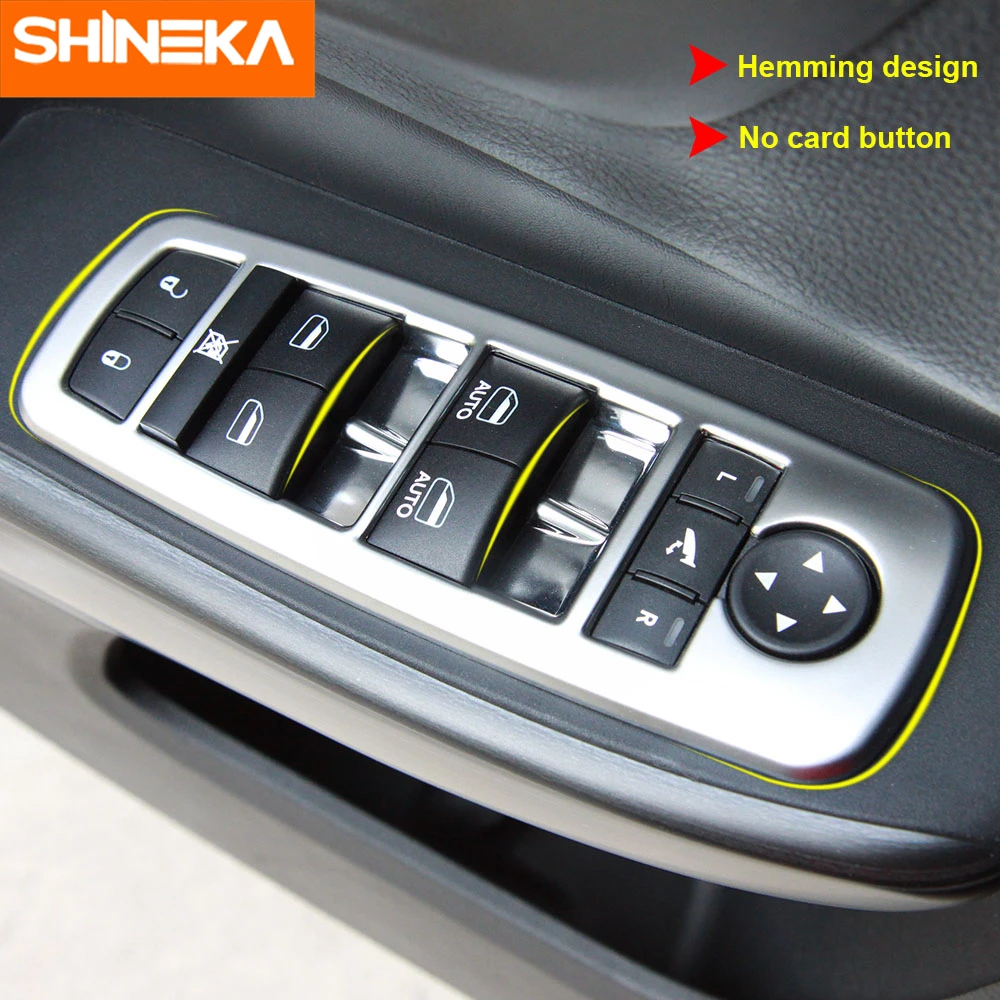 SHINEKA наклейки для кнопки переключения окна салона автомобиля Jeep Cherokee Grand Для Dodge