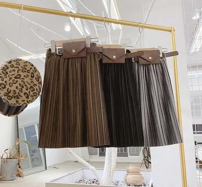 Оптовая продажа 5 шт. Высококачественная бархатная юбка для маленьких девочек