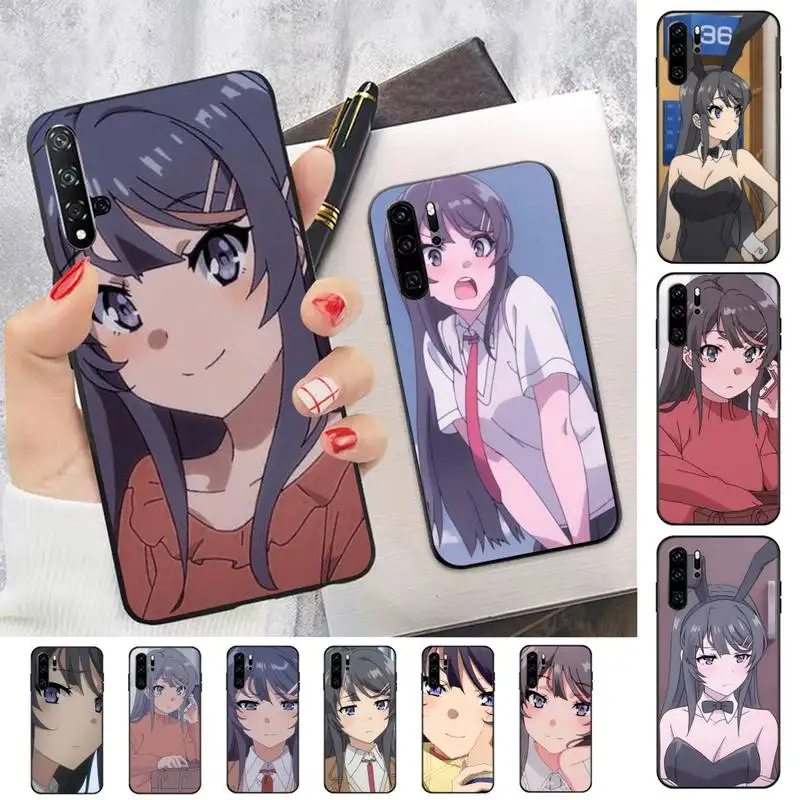

FHNBLJ Anime Mai Sakurajima Phone Case for huawei P 6 7 8 9 10 20 30 40 pro plus lite p9 lite 2016