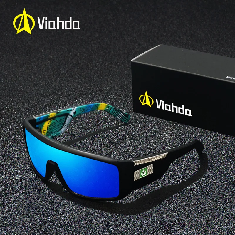 Viahda новые мужские солнцезащитные очки ветрозащитные большие рамки 2020 зеркальные