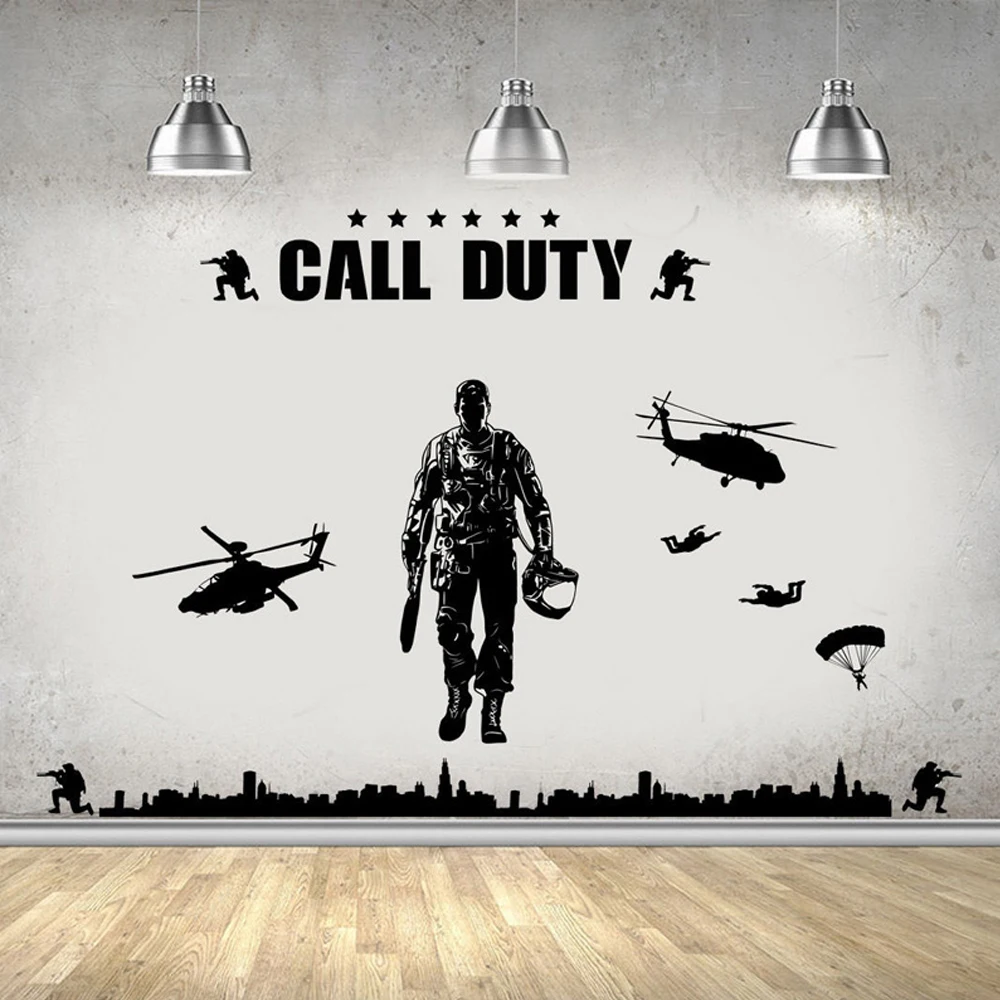 

Army Military Soldier Vinyl Decal Wall Stickers For Kids Rooms Wallpaper Art Decor Mural