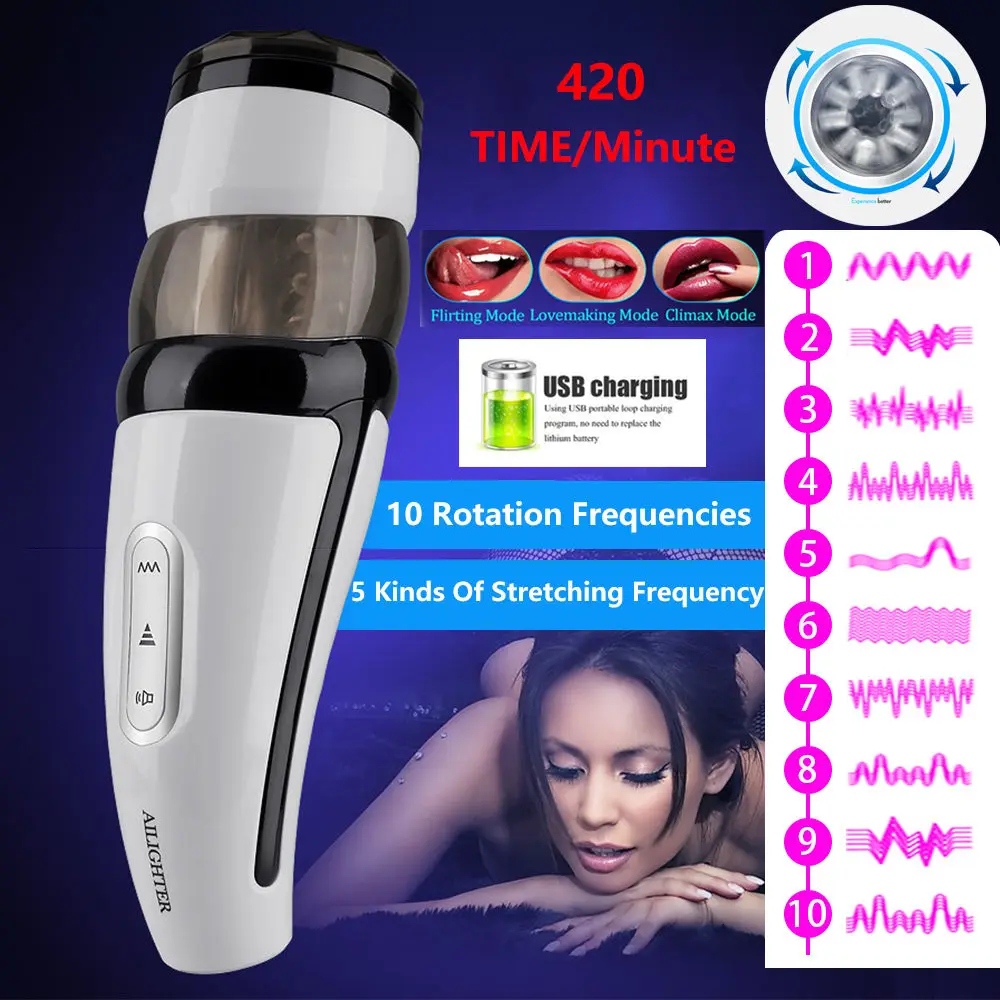 Мужской мастурбатор секс игрушки телескопическая машина с вращением умная для