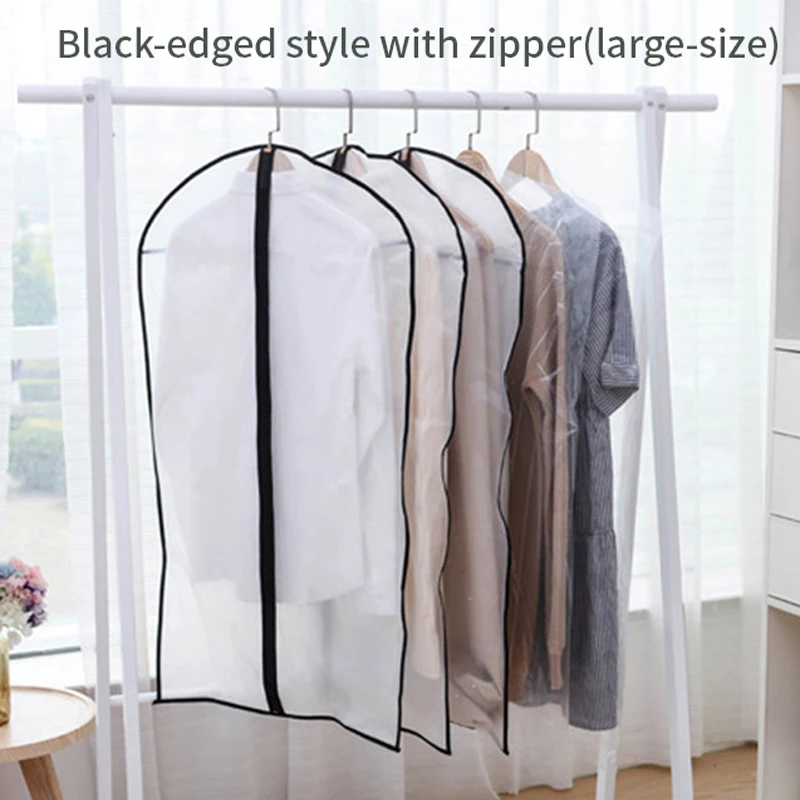 

5Pieces Clothes Hanging Cover Garment Dress Clothes Suit Coat Dust Cover Storage Bag Pouch Case Organizer Wardrobe Hanging Cover