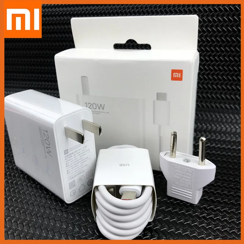 

Original Xiaomi Mi 9S Fast Turbo Charger 120W Quick Charge Usb Wall Travel Power Adapter 6A Type C Cable For Mi 10 Redmi K30