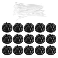 40pcs wire cube connectors for storage shelves modular organizer closet cabinet box clasp buckle clip with cable zip ties