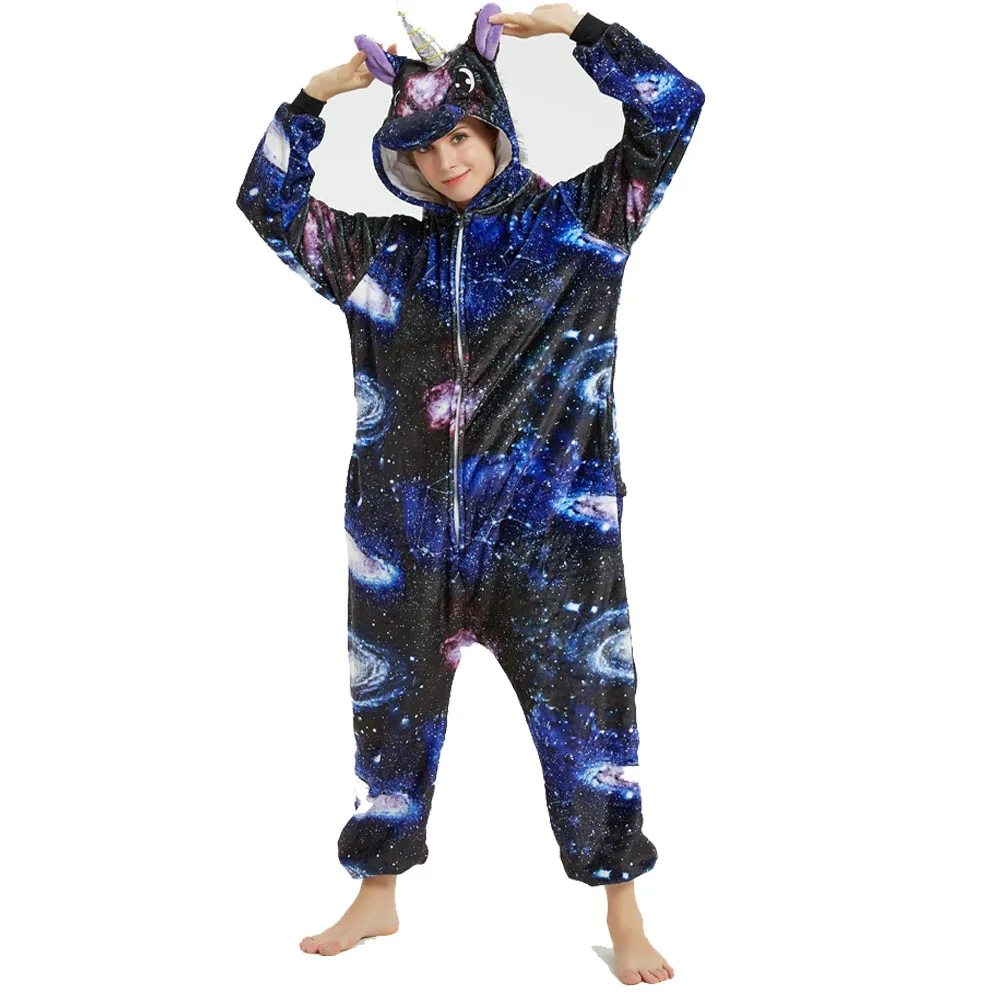 Мужская Пижама Kigurumi цельный комбинезон с капюшоном и 3D-принтом в виде звезд