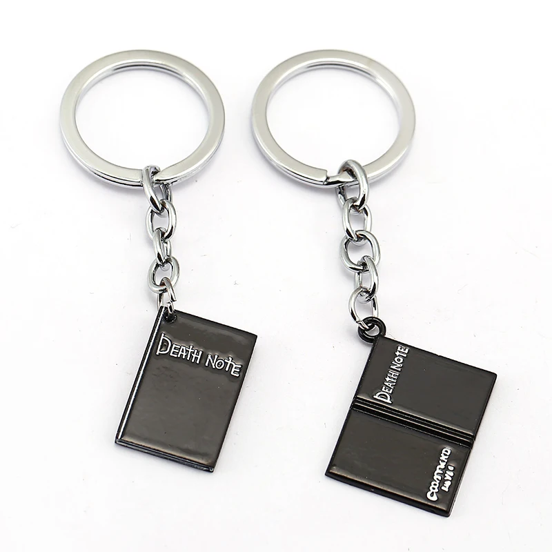 2021 Newest Classic Anime Death Note KeyChain Black Notebook Keyring Pendant Fashion Cute Jewelry Accessories Bags Car Keyholder