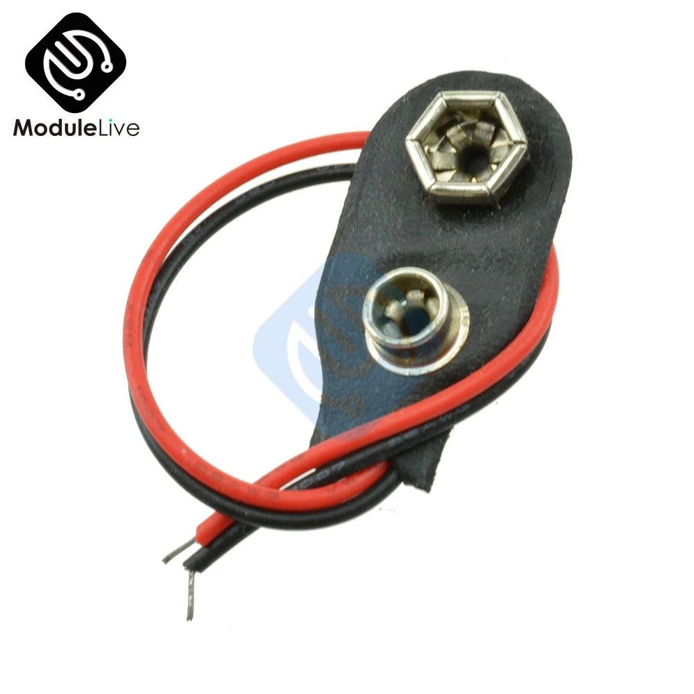 10 шт./лот защелкивающийся 9 в держатель батареи зажим разъем жесткий корпус см