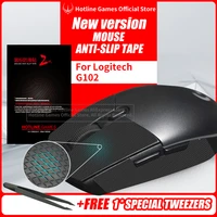 hotline games mouse anti slip tape for logitech g305 g203 g102 g304 mouse sweat resistant pads mouse side anti slip stickers