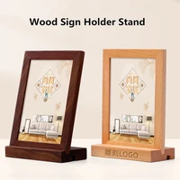 a6 l t shape desktop two display ways wood sign holder display stand table menu paper holder frame