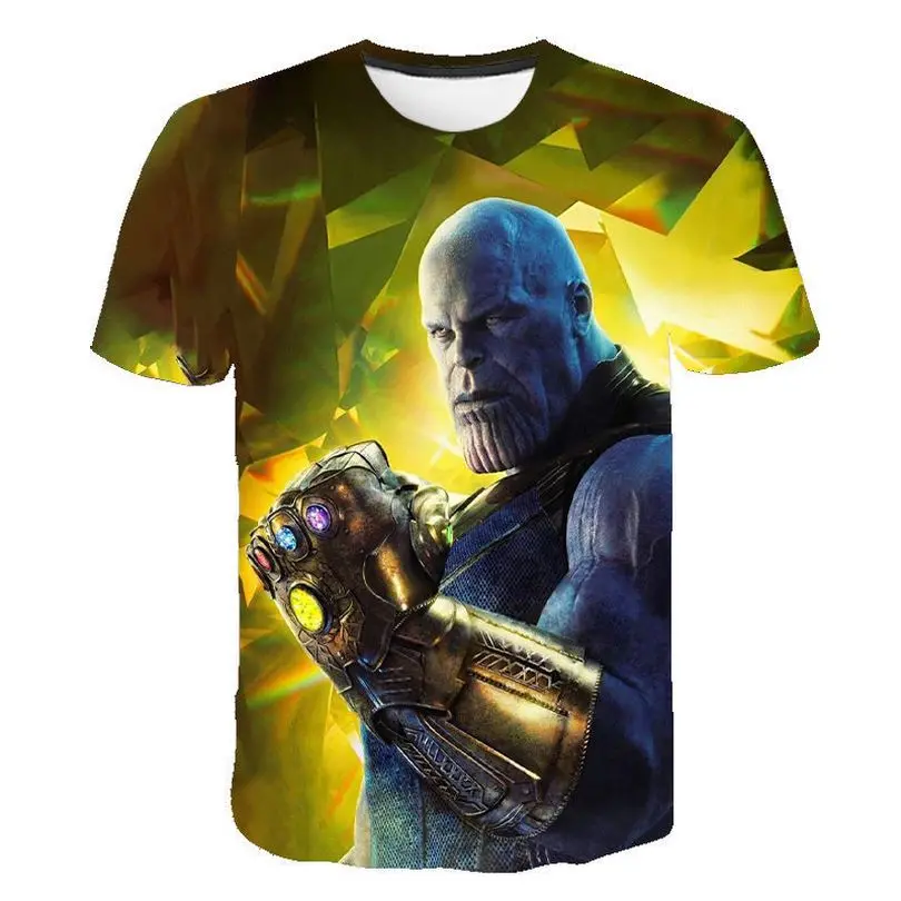Футболка с 3d графикой Marvel Thanos Polera Hombre футболка вырезом лодочкой Homme Camiseta Masculina