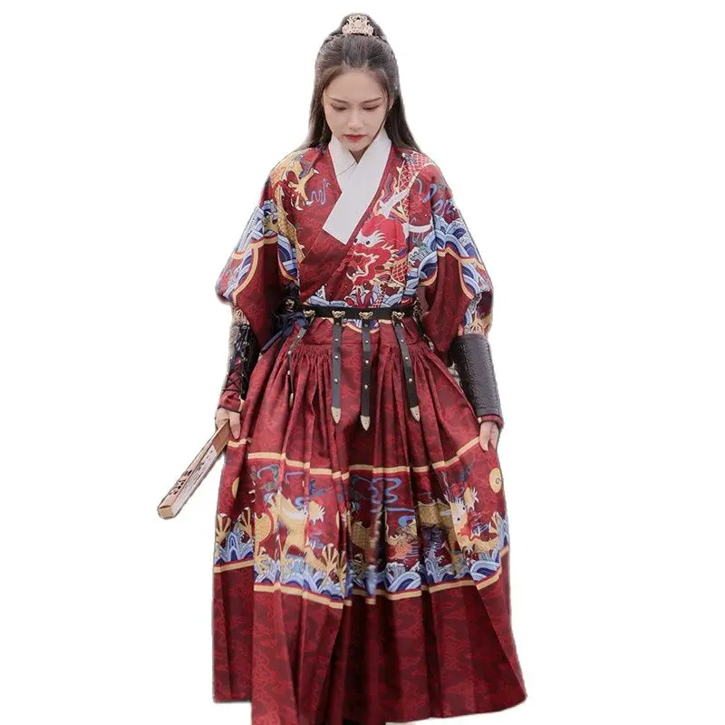 

Woman Chinese Traditional Hanfu Women Royal Guards Movie Cosplay Costume Man Han Dynasty Swordsman Stage Performance Clothing