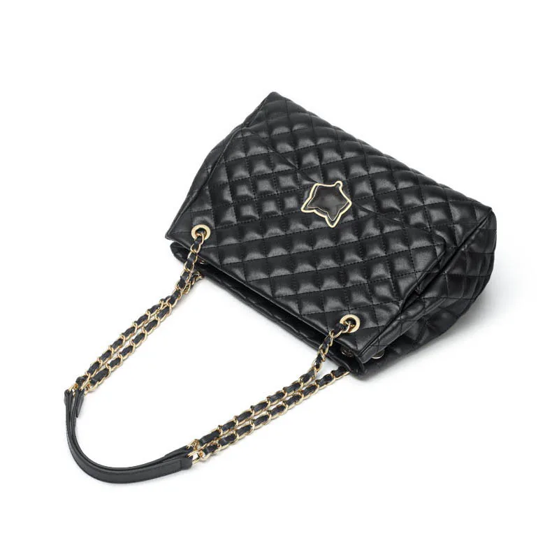 

Women Leather Shoulder Bag Fashion Luxury Designer Famous Brand Women's bag Cowhide Women Leather Handbag Black