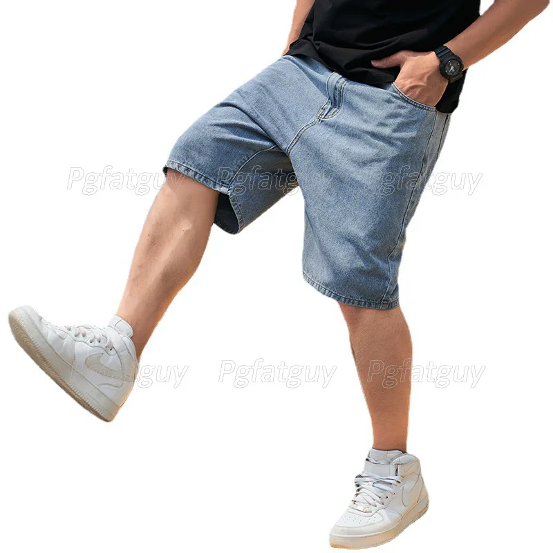 

2021 New Summer Men Shorts Plus Size 32-48 Fashion Casual Denim Short Pants For 150kg Fat Guy Pantalones Cortos Para Hombre
