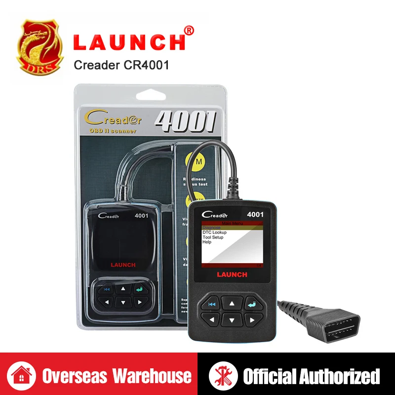 OBDII EOBD Sacnner launch CReader 4001 автоматический считыватель кодов OBD2 диагностические сканирующие инструменты онлайн бесплатное обновление PK launch Creader v