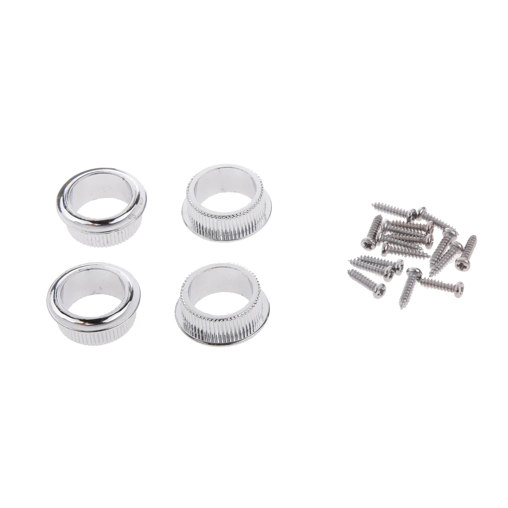

4 Pcs Metal Jazz Tuning Pegs W / Silver Accessories For 4 Strings